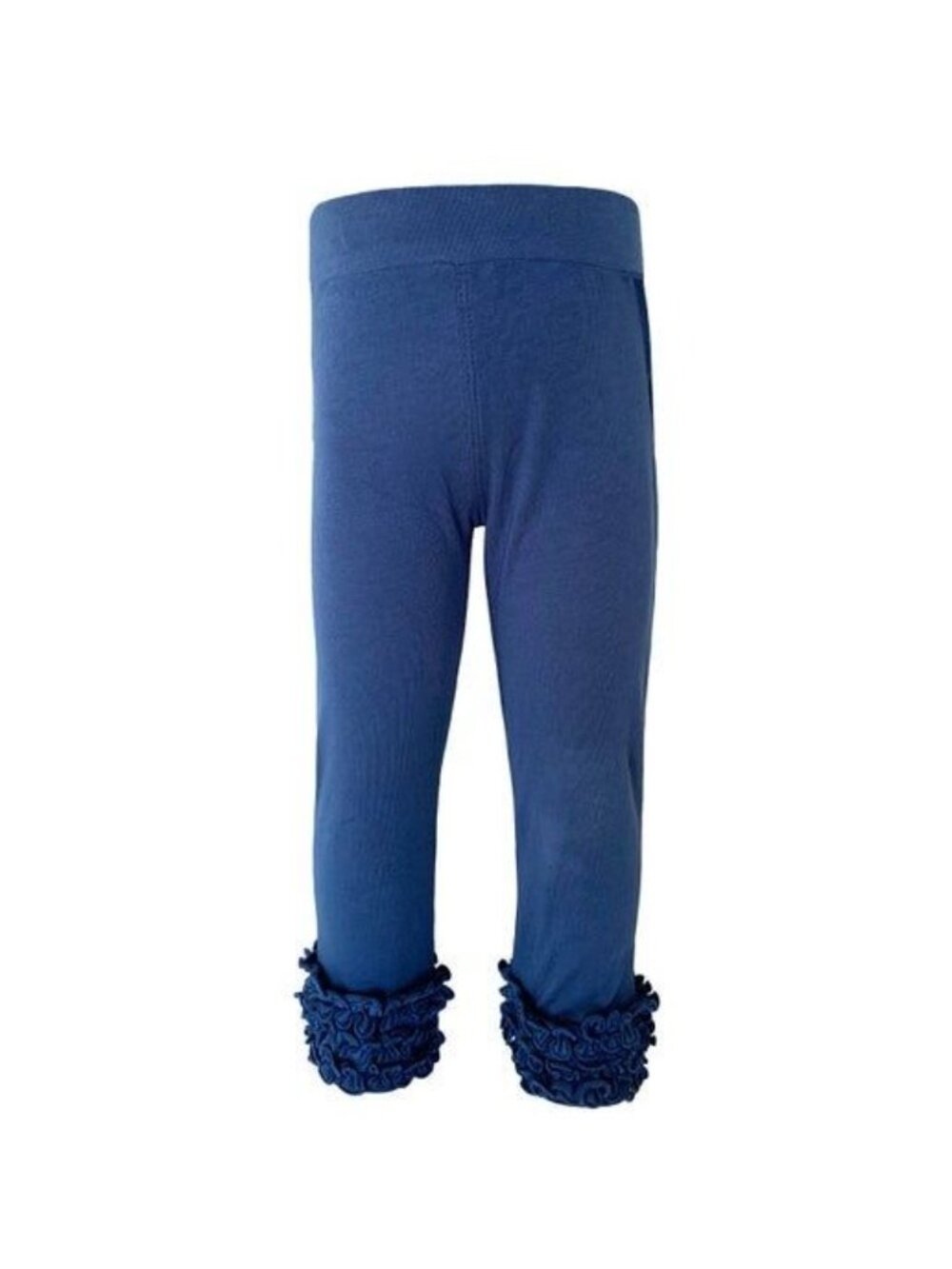 Toddler Girls' Blue Ruffle Hem Leggings - Soft & Stretchy for Playtime & Comfort
